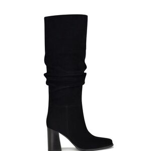 Nine West Boots Domaey Black Heel Knee High Boots